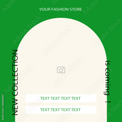 春夏のシンプルSNSフレーム