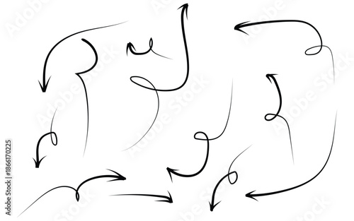 A complex arrangement of arrows on a plain white background with a small crown on transparent background png