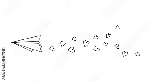 paper airplane with loves