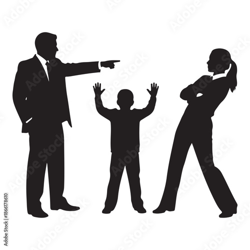 Workplace Accusation Concept with Manager Pointing and Employee Under Pressure