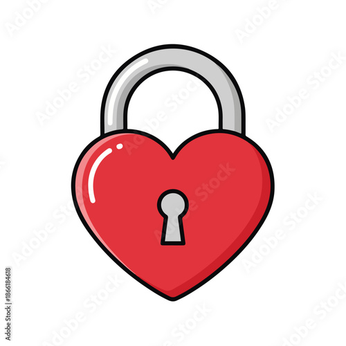 Icon of a heart shaped lock