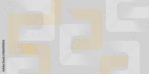 Abstract hexagon lines on gray background. Geometric stripe line art design for poster, brochure, cover, website, banner