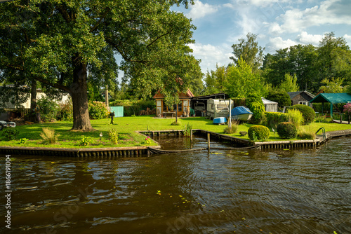 Canal with weekend property on the waterfront