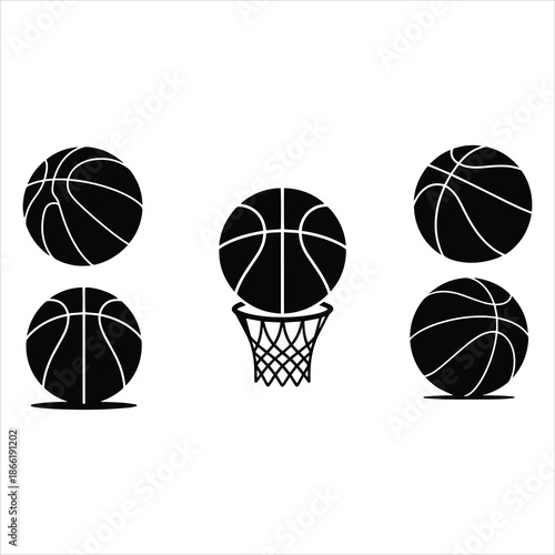 Basketball Player Slam Dunk Silhouette