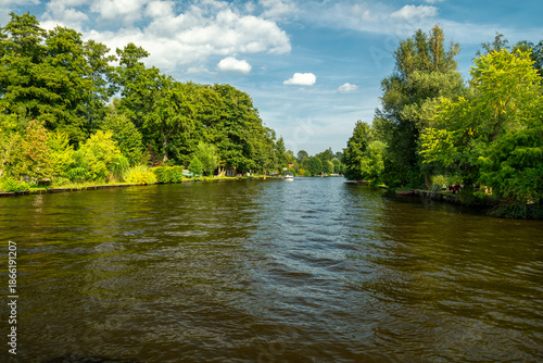Summer landscape with river near Berlin, Germany