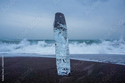 A block of ice off the Pacific coast