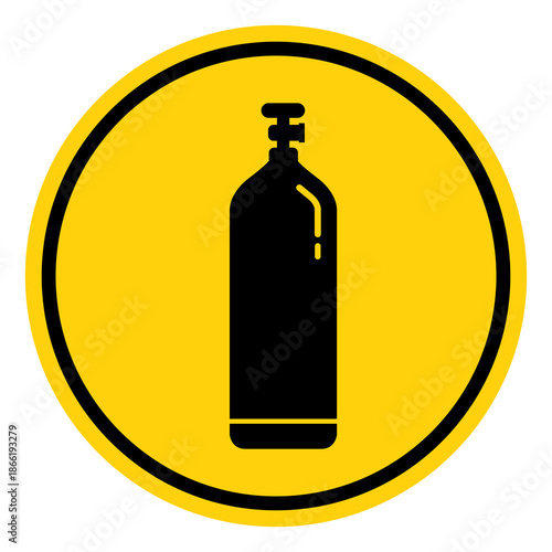 Gas Cylinder Symbol Sign,Vector Illustration, Isolated On White Background Label. EPS10