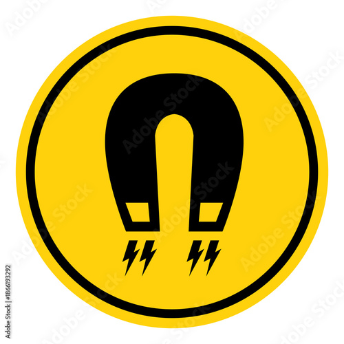 Magnetic Field Symbol Sign,Vector Illustration, Isolated On White Background Label. EPS10