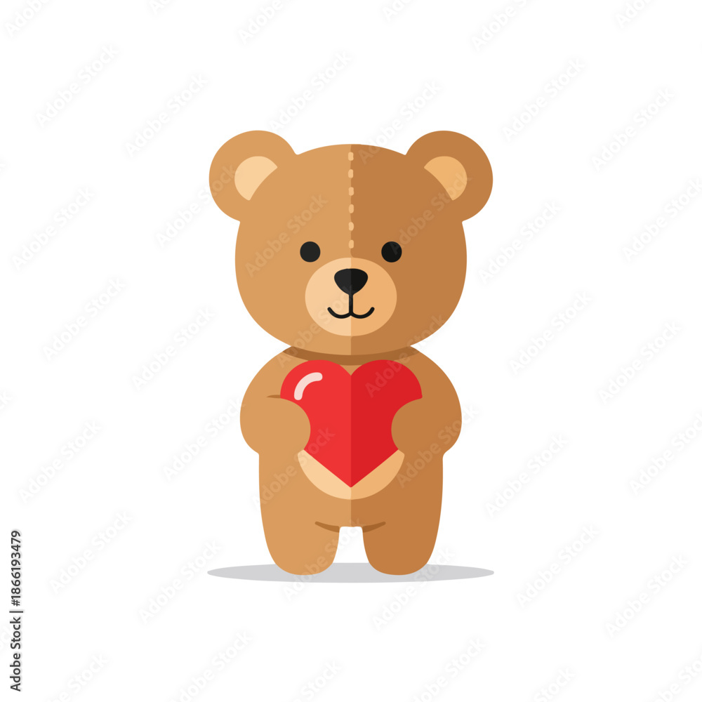 Obraz premium A teddy bear holding a heart