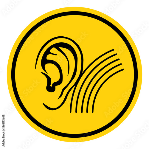 High Noise Area Symbol Sign,Vector Illustration, Isolated On White Background Label.EPS10