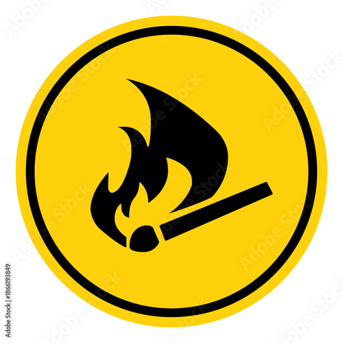 No Fire Ignition Symbol Sign, Vector Illustration, Isolate On White Background Label.EPS10