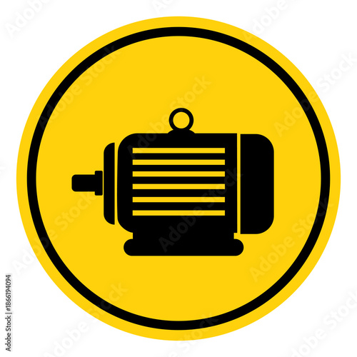 Motor Engine Symbol Sign, Vector Illustration, Isolate On White Background Label. EPS10