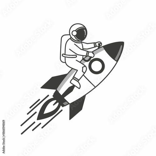 Astronaut Riding Rocket Ship, Space Exploration, Sci-Fi Adventure, To The Stars