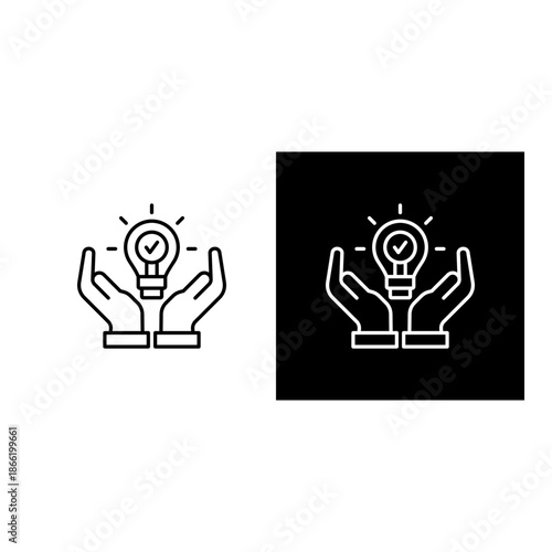 Business Strategy  icon black and white outline.