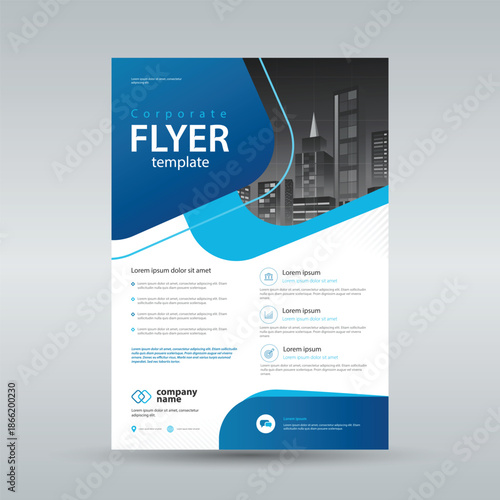 business flyer brochure report layout design template. single page cover design. A4 size scale and Easy for editing	
