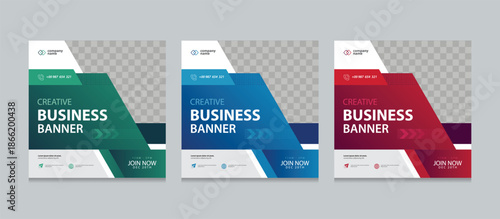 Set of creative web banner design template. Suitable for social media post, instagram story post and web marketing ads. vector illustration for editable with Space to add pictures.