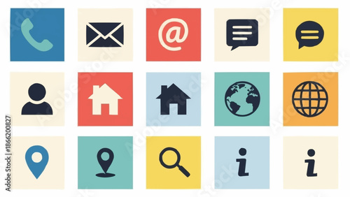 flat icons for web and mobile applications