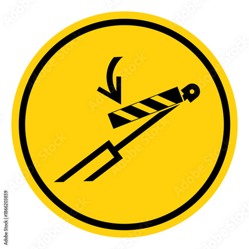 Lock Hydraulic Cylinder Symbol Sign, Vector Illustration, Isolate On White Background Label. EPS10