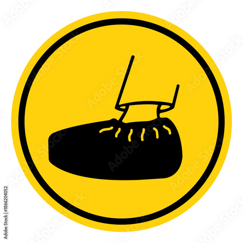 Wear Shoe Symbol Sign, Vector Illustration, Isolate On White Background Label. EPS10