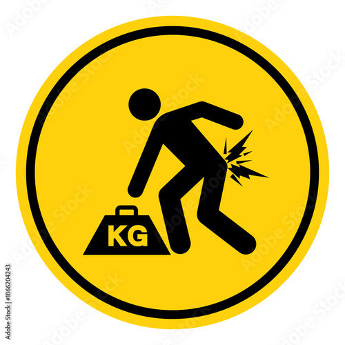 Lift Hazard Symbol Sign, Vector Illustration, Isolate On White Background Label. EPS10