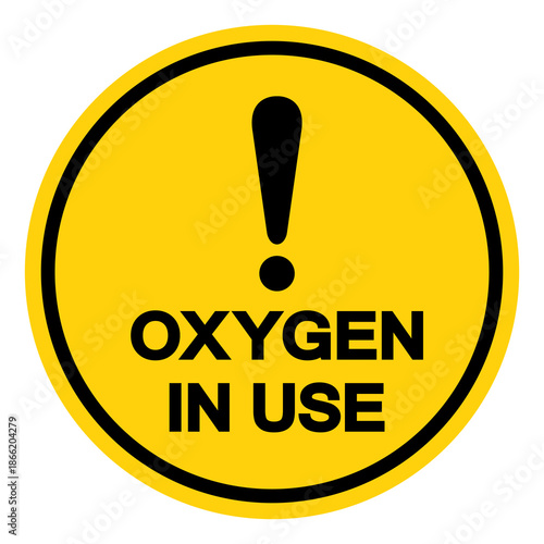 Oxygen In Use Symbol Sign, Vector Illustration, Isolate On White Background Label. EPS10