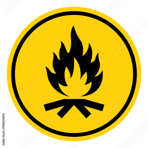 No Campfire Symbol Sign, Vector Illustration, Isolate On White Background Label. EPS10