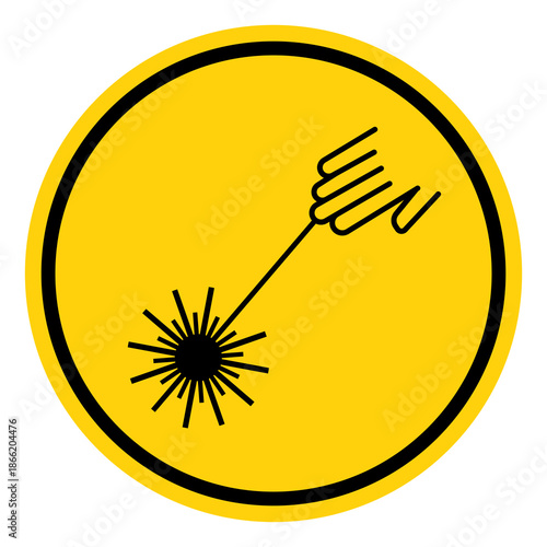 Laser Skin Exposuse Symbol Sign, Vector Illustration, Isolate On White Background Label. EPS10