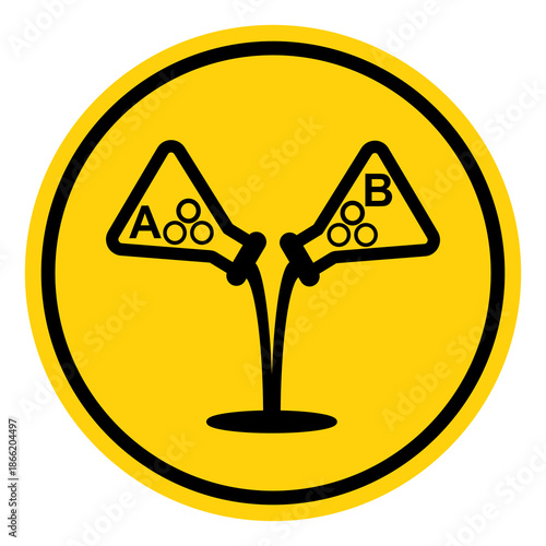 Do NOT mix brands and types of foam concentrate Symbol Sign, Vector Illustration, Isolate On White Background Label. EPS10