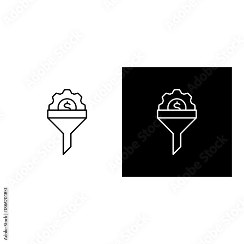 Conversion  icon black and white outline.