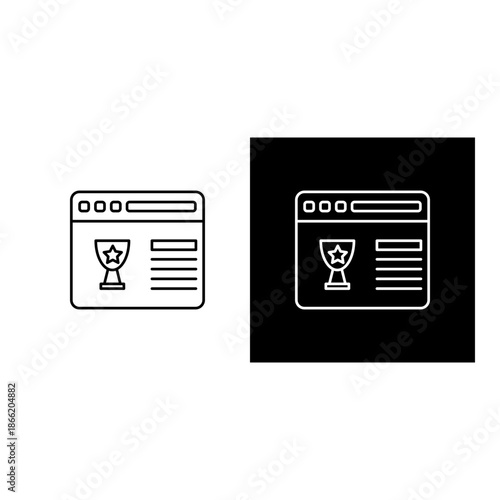 Reputation  icon black and white outline.