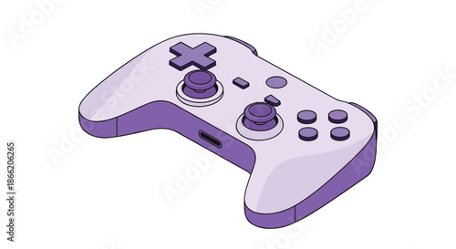 Sleek and modern game controller in a light purple color featuring an ergonomic design for comfortable console gaming.