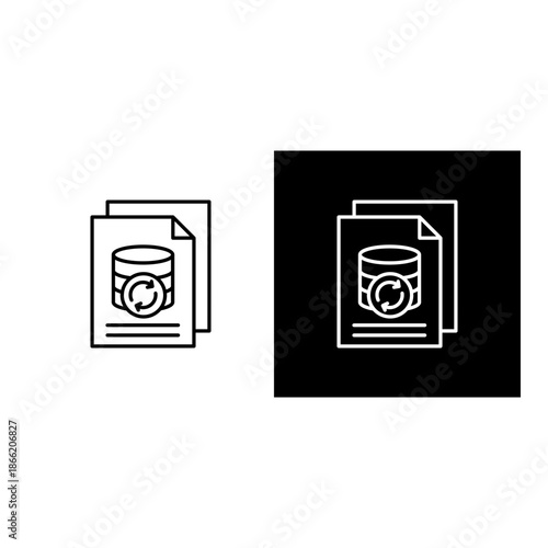 Disaster Recovery  icon black and white outline.