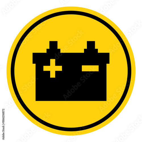 Battery Acid Symbol Sign, Vector Illustration, Isolate On White Background Label. EPS10