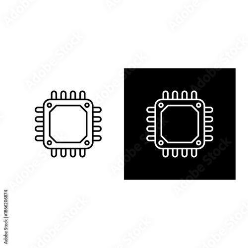 Hardware  icon black and white outline.