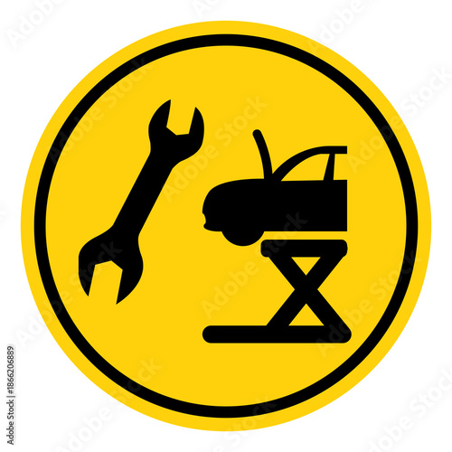 Maintenance Car Symbol Sign, Vector Illustration, Isolate On White Background Label. EPS10