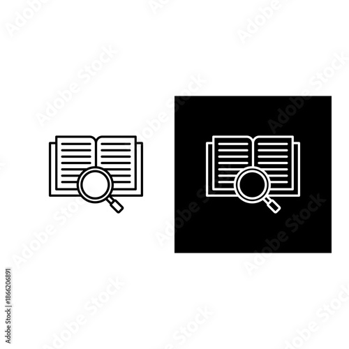 Literature  icon black and white outline.