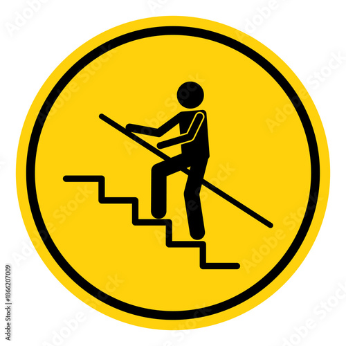 Step Up Watch Your Step Symbol Sign, Vector Illustration, Isolate On White Background Label. EPS10