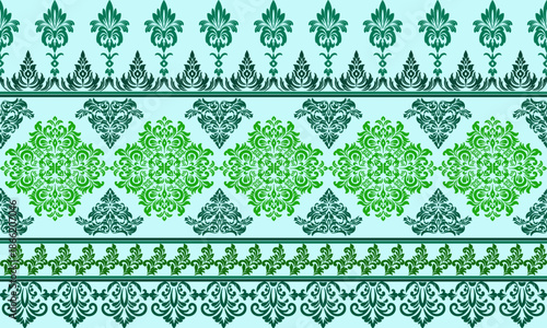Classic Damask Seamless
Pattern - Vector Illustration for Elegant Textile
Design,Damask,Jacquard loom, Brocade, Satin weave,ethnic, geometric, textile, fabric, motif, retro, 