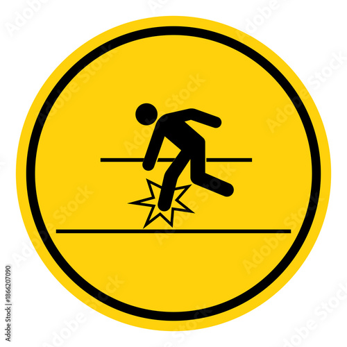 Unsafe Roof Keep Off Symbol Sign, Vector Illustration, Isolate On White Background Label. EPS10