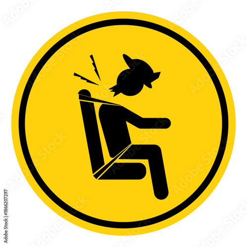 Do Not Wear Helmet While Seated Symbol Sign, Vector Illustration, Isolate On White Background Label. EPS10