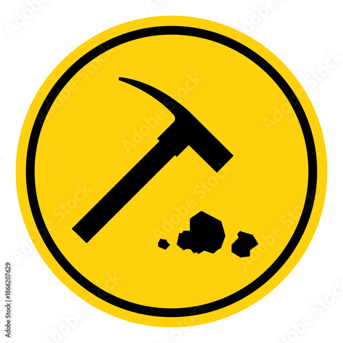 Coal Mining Symbol Sign, Vector Illustration, Isolate On White Background Label. EPS10