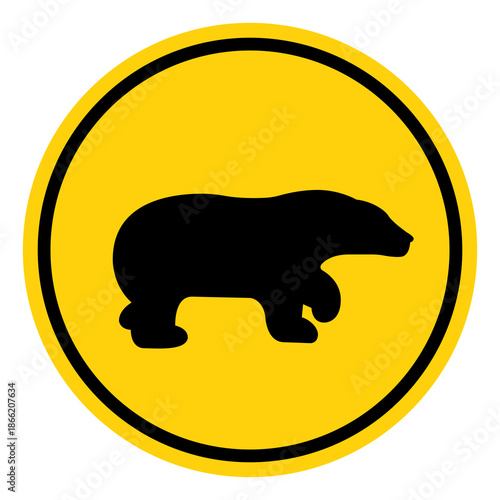 Bear Symbol Sign, Vector Illustration, Isolate On White Background Label. EPS10