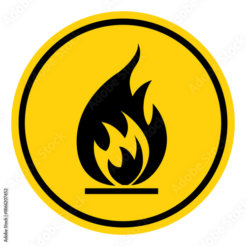 Flammable Symbol Sign, Vector Illustration, Isolate On White Background Label. EPS10