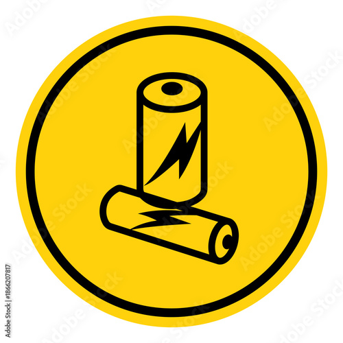 Household Batteries Symbol Sign, Vector Illustration, Isolate On White Background Label. EPS10