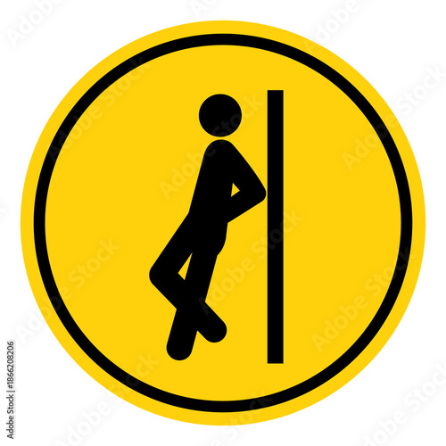 No Leaning Symbol Sign, Vector Illustration, Isolate On White Background Label. EPS10