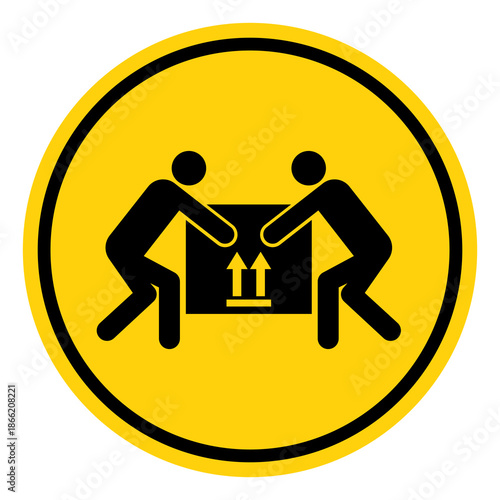 Team Lifting Required Symbol Sign, Vector Illustration, Isolate On White Background Label. EPS10