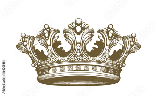 golden crown isolated on white