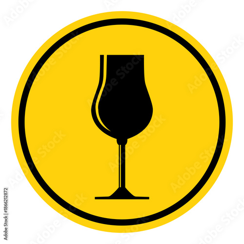 Armagnac Glass Symbol Sign, Vector Illustration, Isolate On White Background Label. EPS10