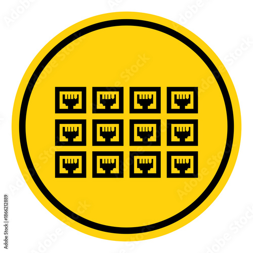 Network Room Warning Sign, Vector Illustration, Isolate On White Background Label. EPS10