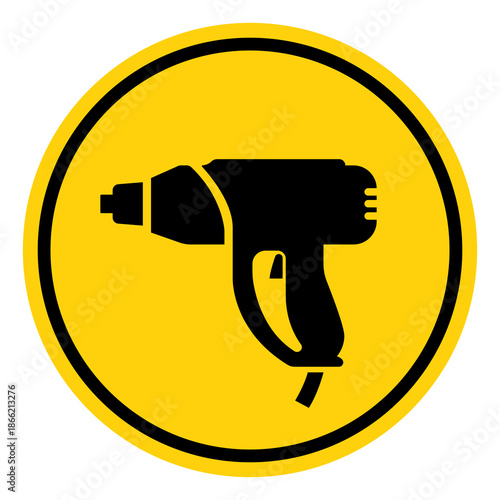 Hot Air Dryer Symbol Sign, Vector Illustration, Isolate On White Background Label. EPS10